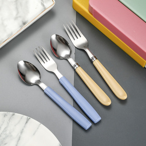 Giá rẻ Quà tặng khuyến mãi thép không gỉ dao muỗng nĩa đũa dã ngoại ngoài trời di động thiết lập dao kéo với trường hợp cho trẻ em - Product Image 4