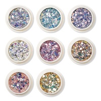 8 couleurs flocons irréguliers brillants ongles paillettes paillettes tickers Nail Art décoration magique paillettes poudre pour ongles