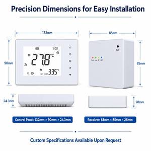 <span class=keywords><strong>Thermostat</strong></span> intelligent pour chaudière à <span class=keywords><strong>gaz</strong></span>, chauffage et refroidissement, alimenté par batterie USB-C, contrôleur de chauffage au sol - Product Image 1