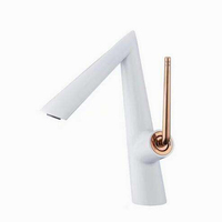 Mitigeur de lavabo thermostatique de luxe moderne en laiton, à double poignée, avec capteur sans contact, cartouche céramique, 3 trous, à poser sur le plan, pour salle de bain et maison
