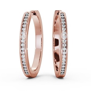 IGI Certified 0.55CTW Lab Grown Diamonds Pendientes de aro Joyería personalizada Round Pave Accents Gold Gorgeous Nupcial Pendientes de boda - Product Image 5