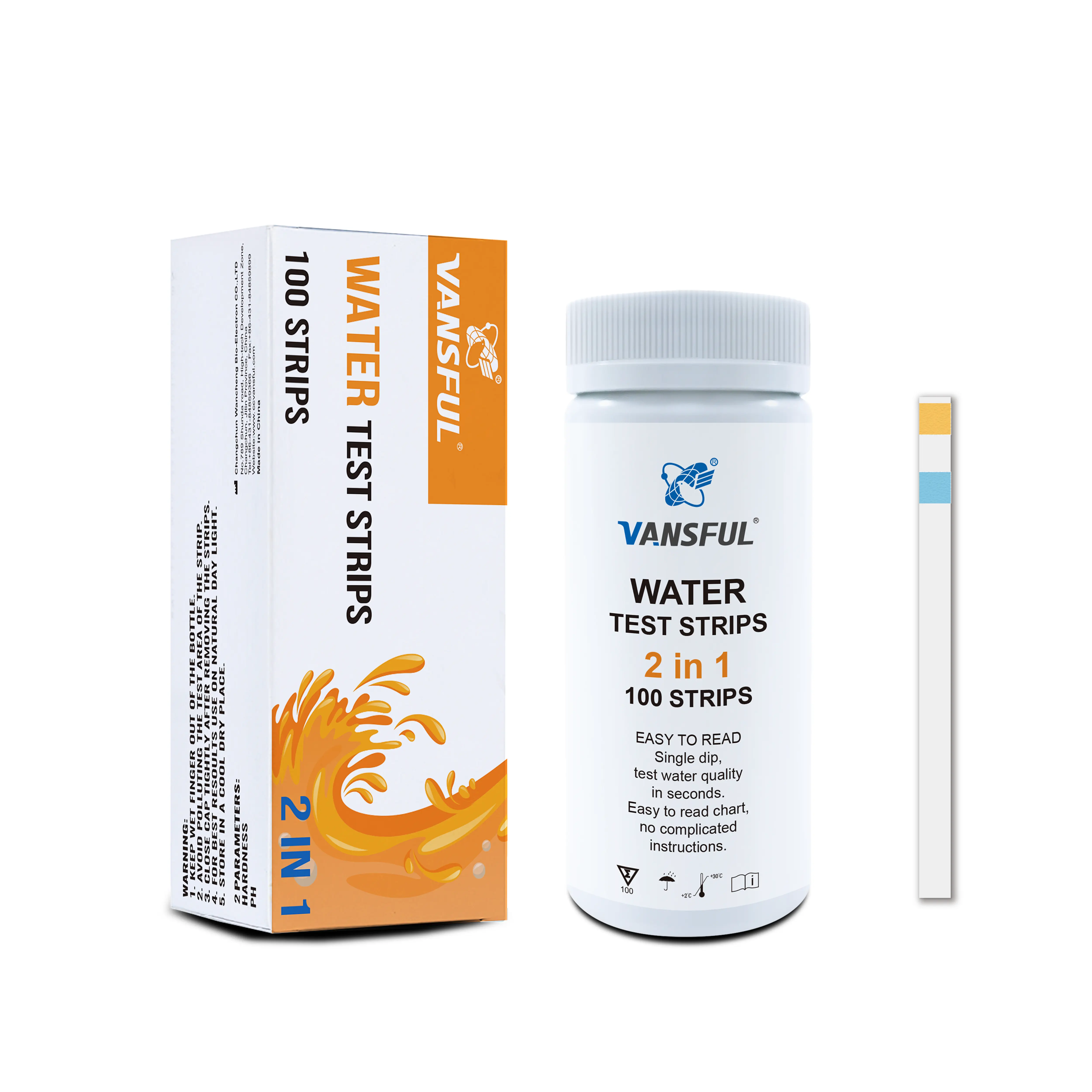 2 In 1 Zwembad En Spa Testkit Ph En Hardheid Water Teststrips