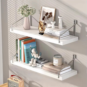 <span class=keywords><strong>Étagère</strong></span>s flottantes réglables en <span class=keywords><strong>bois</strong></span> pour la décoration intérieure des enfants Supports muraux en <span class=keywords><strong>métal</strong></span> pour salle de bain <span class=keywords><strong>Garage</strong></span> Stockage de bijoux MDF durable - Product Image 3