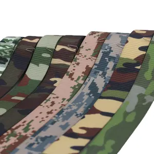 Factory stock camouflage color belts Tactical belts are recyclable for high strength