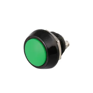 mini green domed head press reset push button switch 12mm for motorcycle handlebars