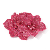 Perles en strass motif pour vêtements, patchs en dentelle, appliques florales 3D, fournitures de fabrication de bijoux thermocollantes