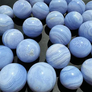 Wholesale Crystals Crafts High Quality Natural Blue Lace Agate Sphere For Crystal Healing Stone