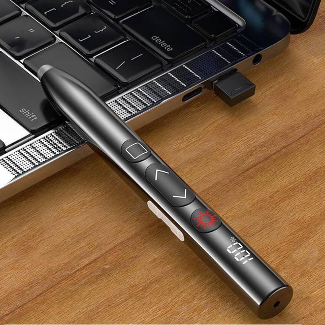 Presentation Clicker PowerPoint Clicker with Red Light, Wireless Presenter Remote Slide Clicker for Powerpoint Presentations