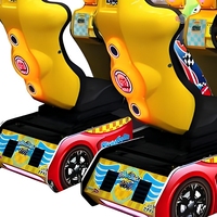 Machine de jeu d'arcade de course automobile pour enfants à monnayeur, simulateur de conduite monoplace avec microphone intégré et détection de mouvement, version UE
