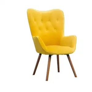 Французское бархатное кресло-шезлонг, кресло-шезлонг из ткани, диван с ножками из Букового дерева, скандинавский диван-стул, современные стулья с акцентом