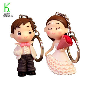 Llaveros de resina para novia y novio, accesorios románticos para amantes de las figuritas, llavero de decoración, nuevo diseño, Serie de boda - Product Image 2