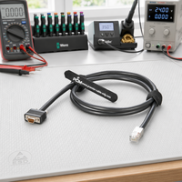 Cable Serial RS232 Micro DB9 a RJ12 SPS Compatible con EMC 038-003-085 038-003-623 para Comunicación, Control Industrial y Servidor