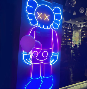 Cho kaws bear-hình bức tượng neon ánh sáng dấu hiệu chất lượng cao tùy chỉnh thiết kế pin/USB powered IP65 trang trí bầu không khí - Product Image 3