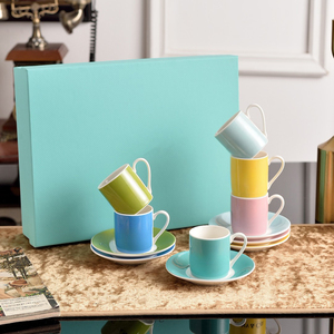 Nueva Taza de Café Macaron Simple, Taza de Espresso, Taza de Té, Porcelana Fina, Cerámica Moderna, Tazas y Platillos Sostenibles, Té de la Tarde, 60 ml - Product Image 2