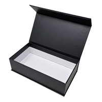 Boîte cadeau magnétique pliable de luxe sur mesure en gros, boîte en carton rigide dorée et noire, boîte en papier magnétique, boîtes cadeaux avec couvercle magnétique