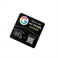 Autocollant de table NFC en PVC |   Autocollant de table avec code QR Google Review, capteur tactile sans contact 13,56 MHz pour la collecte de commentaires clients