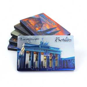 Aimant de réfrigérateur en aluminium personnalisé de qualité supérieure, souvenir de Porto Rico et de Berlin - Product Image 1