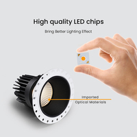 Vente chaude Cob 26W Trimless Lumière Encastré Profond Plafond Led Downlight Anti Éblouissement Swingable Sans Cadre Led Spot