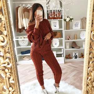 YP Damen Plus Size Casual Style S-334 Winter Dick Zweiteiliger Pullover und Hose Set 2-teiliges Strick pullover Set - Product Image 4