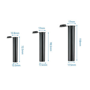 Custom 98mm 120mm Black Pop Top Vial <b>Plastic</b> Joint <b>Tube</b> Herbs Smoke Packaging Container with Bulk Price - Product Image 4