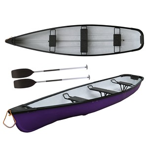Kayak Itoo 4.53m 14.86ft 110cm de Ancho Canoa Canadiense con Estabilizador 3 Asientos de Plástico Bote para Deportes Acuáticos con Capacidad para 3 Personas - Product Image 1