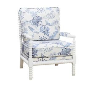Wooden Single Sofa Linen Living Room Furniture Lounge <strong>Spindle</strong> Upholstered Arm <strong>Chair</strong> - Product Image 1