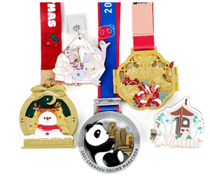 免费设计所有尺寸高质量2D 3D压铸金属运动定制奖章 - Product Image 1