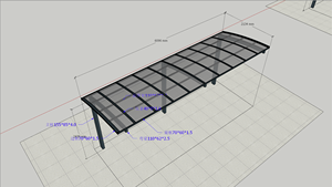 Auvent de <span class=keywords><strong>terrasse</strong></span>, balcon ou garage sur mesure en aluminium étanche pour extérieur, grand abri pour voiture - Product Image 6