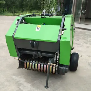 En venta Mini empacadora redonda agrícola 75 HP Tractor tirado forraje/trigo/maíz/empacadora de paja de algodón para cultivos