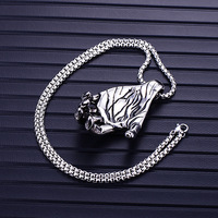 Collier pour homme en acier inoxydable 316L PVD, personnalisé, étanche, style hip-hop punk rock créatif, microphone, best-seller
