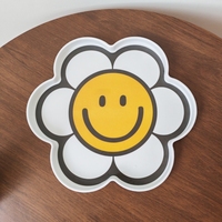 Plateau en mélamine en forme de tournesol, prix d'usine, pour servir, hôtel, camping, rangement et décoration à la maison