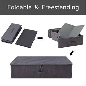 Conteneur de rangement pour couette pliable et peu encombrant de 60 L, en tissu Oxford anti-poussière, avec fermeture éclair pour vêtements - Product Image 3