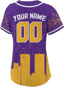 Camiseta de Béisbol Sublimada Personalizada XL Estilo Retro 100% Poliéster Transpirable, Absorbe la Humedad, Secado Rápido, Impresión Digital, Unisex - Product Image 2