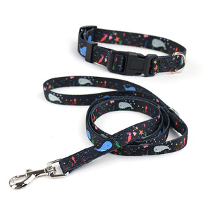 Robustes Umweltfreundliches Gurtband mit Walmuster, Passendes Hundehalsband und Leine für Kleine Jungen, Mädchen, Hunde, Katzen und Haustiere - Product Image 1