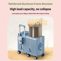 Valise à roulettes KaMaiEr pour enfants, moderne et élégante, en aluminium et polycarbonate, grande capacité, avec serrure à combinaison et serrure TSA, roulettes pivotantes à 360 degrés