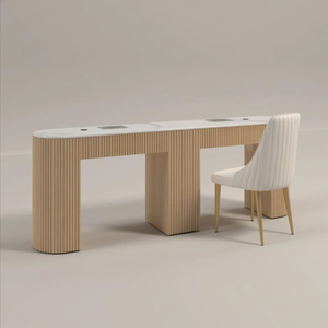 Mesa <span class=keywords><strong>de</strong></span> Manicura <span class=keywords><strong>de</strong></span> Madera Elegante y Lujosa con Aspiradora para Uso Profesional en <span class=keywords><strong>Salón</strong></span> - Product Image 4