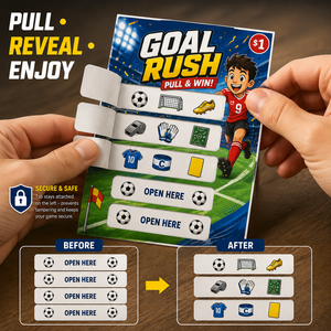Tarjetas de Raspar de Fútbol con Diseño Gratuito, Ilustraciones Personalizadas, Plan de Premios y Oportunidades de Ganar, Boletos para Abrir y Descubrir Premios para Recaudaciones de Fondos y Eventos - Product Image 5