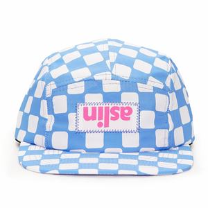 Gorras de Correr de 5 Paneles con Logotipo de Etiqueta Tejida Personalizada con Impresión Completa, Gorras de Nailon - Product Image 3