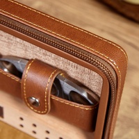 Paquete de Cuatro Estuches de Viaje para Cigarros, de Lujo, Clásicos, Ecológicos, Resistentes al Agua, con Cierre, Portátiles, con Forro de Gamuza Suave