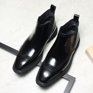 Zapatos Brogue Ingleses Tallados para Hombre, Último Estilo, Punta Redonda, Suela Gruesa, Ligeros, Antideslizantes, Formales, Casuales de Negocios, Otoño - Product Image 3