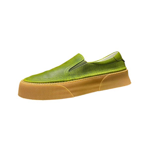 Mocassins Homme Verts Respirants à Talon Moyen Chaussures Décontractées Tendance Été Design Évidé - Product Image 1