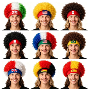 Pelucas Personalizadas HLC con el Espíritu del Equipo de Suiza, Pelucas para Fanáticos del Fútbol de Noruega, Pelucas para <span class=keywords><strong>Animadoras</strong></span> en Eventos Deportivos y Estadios - Product Image 1
