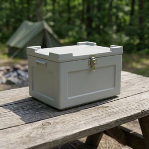 Nevera Portátil de Plástico Reciclable de 50L, Aislada Térmicamente, Resistente, para Acampar al Aire Libre, Picnic y Almacenamiento Comercial - Product Image 3