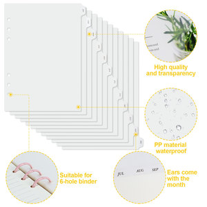A5 trasparente con ripartitore a linguetta smerigliata pagine indice di plastica trasparente Planner divisore Budget raccoglitore custodia per cartelle personalizzate buste per contanti - Product Image 4