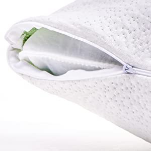 Mới Đến Mềm Làm Mát Tre Có Thể Điều Chỉnh Bộ Nhớ Bọt Xước Làm Giảm Đau Cổ Trở Lại/Side Có Thể Giặt Bìa Ngủ Giường Gối - Product Image 4