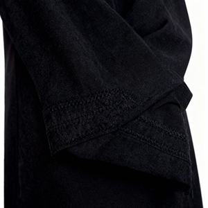 Abaya Moderna Informal de Color Sólido Bordada de Alta Calidad para Mujeres Musulmanas, Uso Diario, a la Moda - Product Image 2