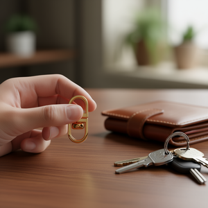 Porte-clés Il Keyring 20mm couleur or, lot de 10 pièces - Product Image 3