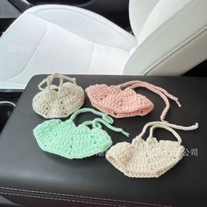 Crying <b>Doll</b> Knitted Clothes Set Straw Hat Bikini Dress Plush Toy Outfit Youth Unisex <b>Accessory</b> - Product Image 4