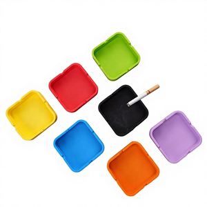 Cendrier carré en silicone le plus vendu, résistant aux chutes et aux hautes températures, logo personnalisable, cendrier durable prêt à offrir - Product Image 5