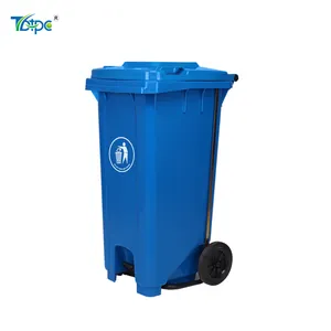 Top Hersteller 120 Liter Kunststoff Müll pedal Mülleimer Abfall behälter mit Rädern